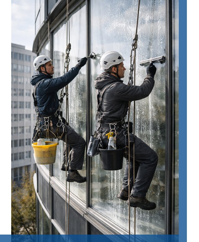 Мойка панорамных окон в Клинцах от 364 р. заказать у ВЫСОТНИК-Клы
