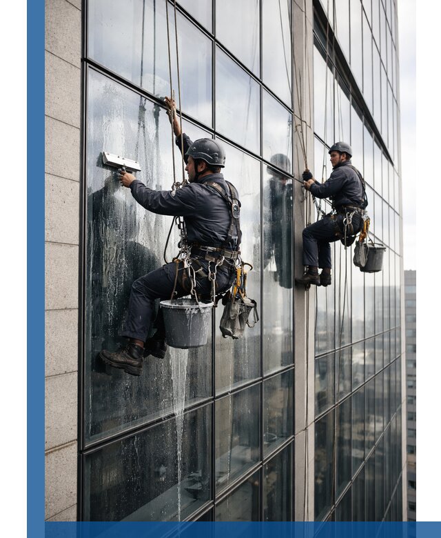 Профессиональная мойка стеклянных фасадов зданий в Клинцах