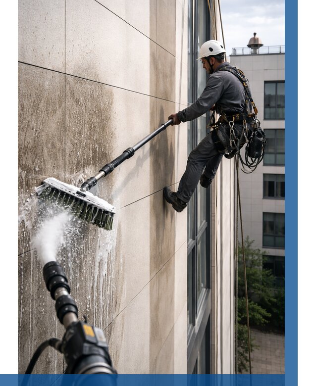 Мойка фасада из керамогранита в Клинцах от 312 р. | ВЫСОТНИК-Клы