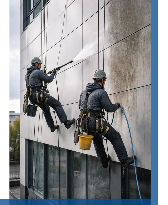 Мойка фасада из композита в Клинцах по цене от 312 р. | ВЫСОТНИК-Клы