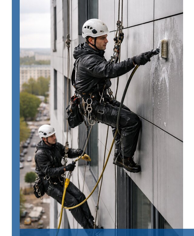 Профессиональная мойка фасада из композита в Клинцах