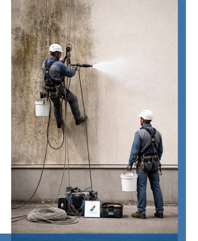 Очистка фасада от плесени в Клинцах от 312 р. | ВЫСОТНИК-Клы