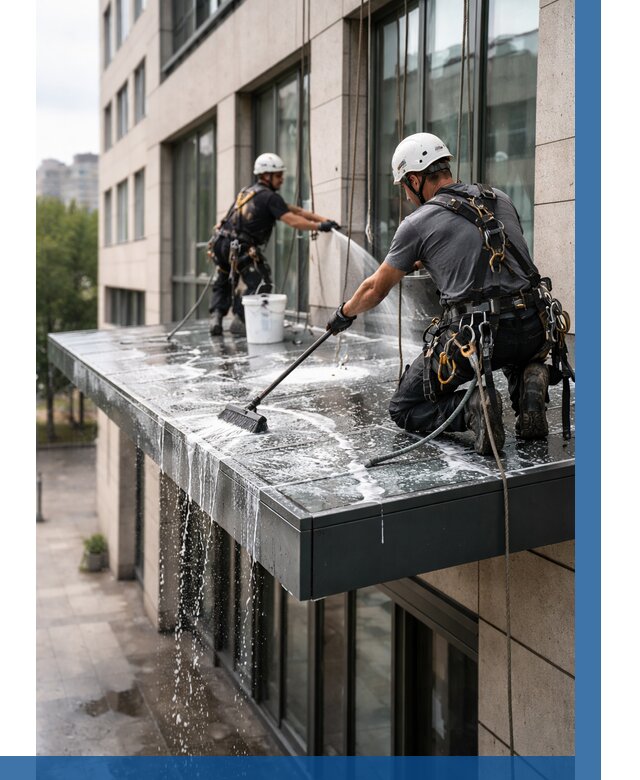 Мойка козырьков и навесов в Клинцах от 3639 р. | ВЫСОТНИК-Клы