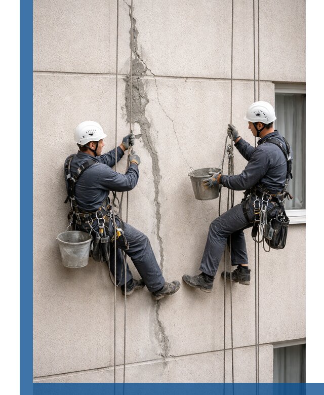 Заделка трещин на фасаде в Клинцах с гарантийным ремонтом