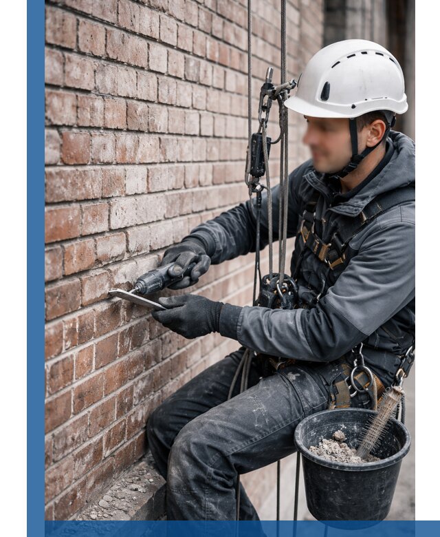 Расшивка кирпичных швов фасадов и стен, ремонт в Клинцах