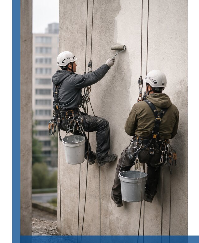 Покраска фасадов высотными альпинистами в Клинцах с гарантией