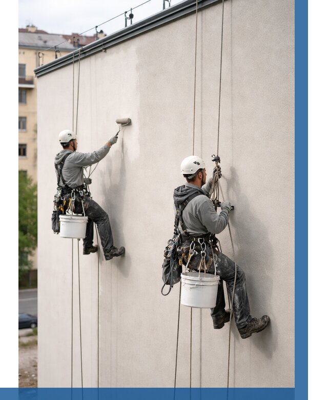 Покраска оштукатуренного фасада в Клинцах от 333 р. | ВЫСОТНИК-Клы