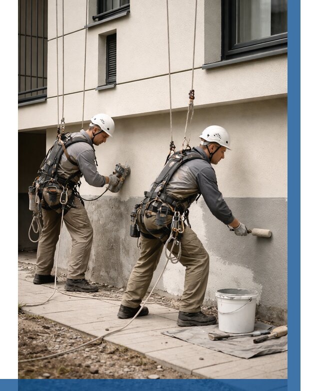 Окраска цоколя здания в Клинцах от 468 р. под ключ | ВЫСОТНИК-Клы