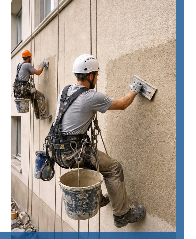 Декоративная штукатурка фасада в Клинцах от 1248 р. | ВЫСОТНИК-Клы