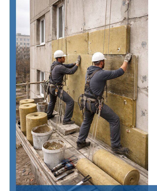 Утепление фасада минватой в Клинцах под ключ с гарантией