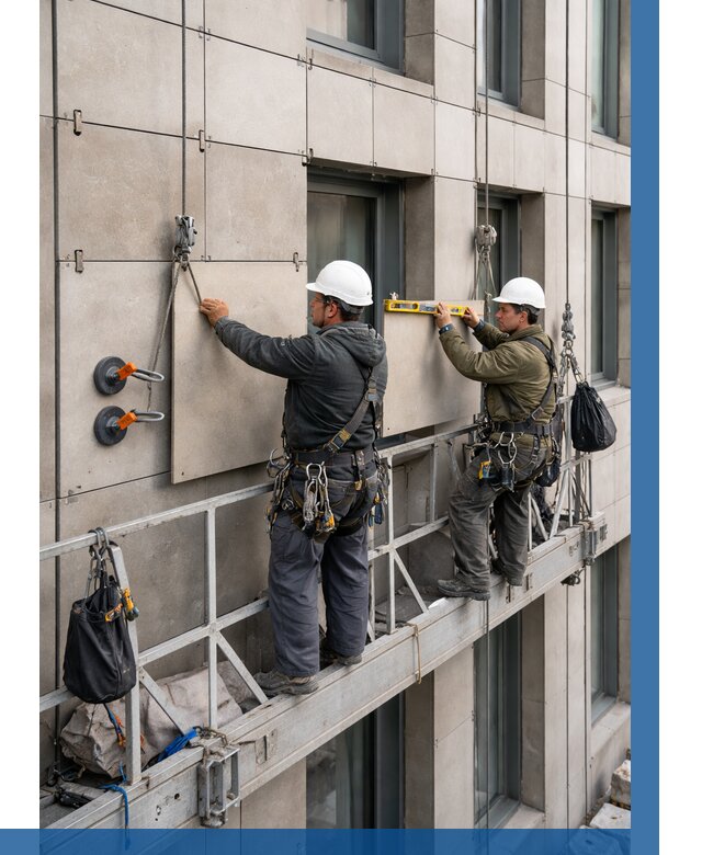 Монтаж керамогранита на фасад в Клинцах от 2599 р. | ВЫСОТНИК-Клы