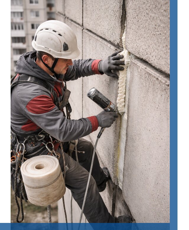 Утепление межпанельных швов в Клинцах от 728 р. | ВЫСОТНИК-Клы