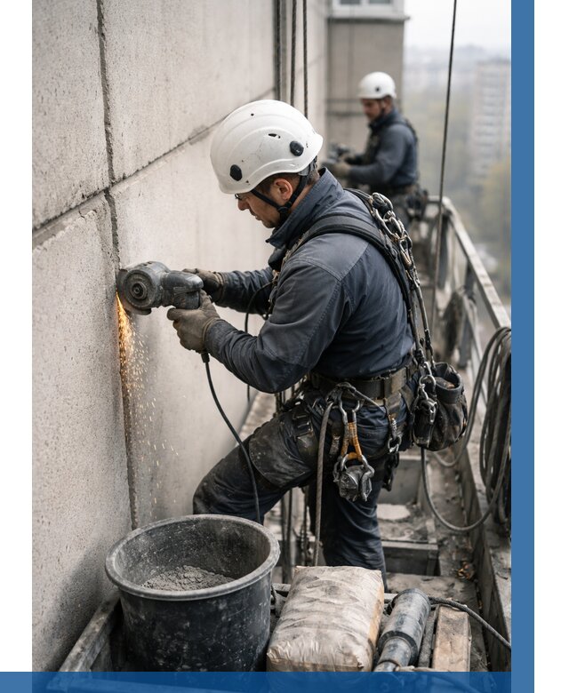 Штробление межпанельных швов в Клинцах от 1248 р. | ВЫСОТНИК-Клы