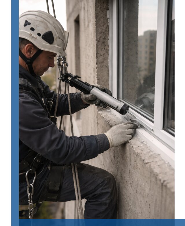 Герметизация оконных швов снаружи в Клинцах профессионально