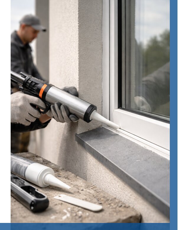 Герметизация монтажных швов окон в Клинцах от 676 р. | ВЫСОТНИК-Клы