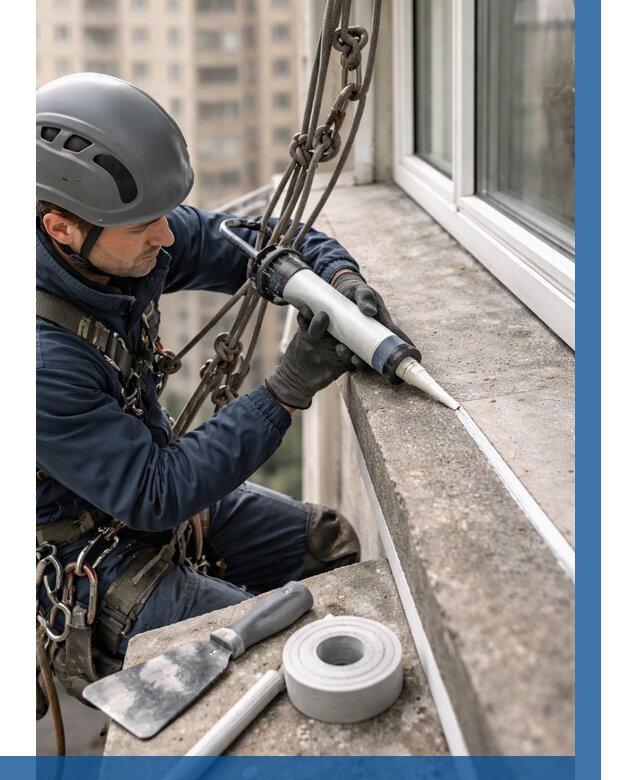 Герметизация балконного козырька в Клинцах от 4678 р. | ВЫСОТНИК-Клы