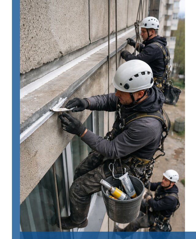 Герметизация примыкания балкона в Клинцах под ключ с гарантией