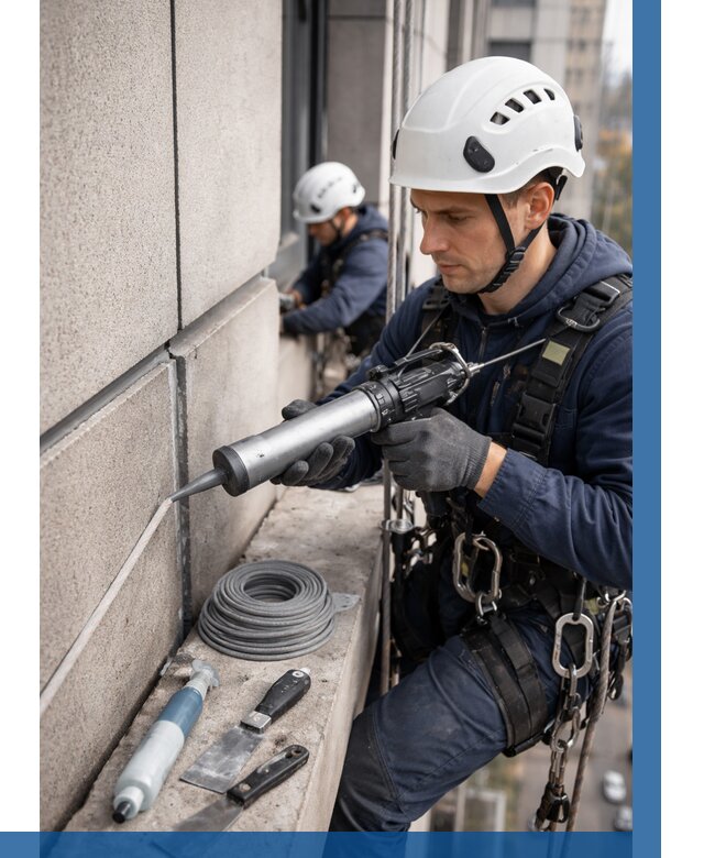 Герметизация деформационных швов фасада в Клинцах от 728 | ВЫСОТНИК-Клы