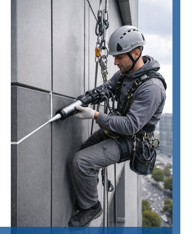 Герметизация стыков фасадных панелей в Клинцах от 6757 р.| ВЫСОТНИК-Клы