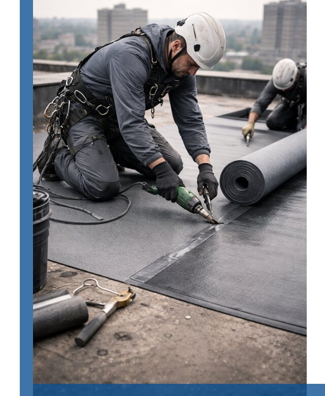 Ремонт мягкой кровли в Клинцах с выездом промальпинистов