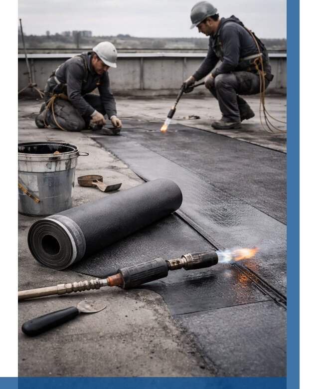 Ремонт рулонной кровли в Клинцах от 676 р. | ВЫСОТНИК-Клы