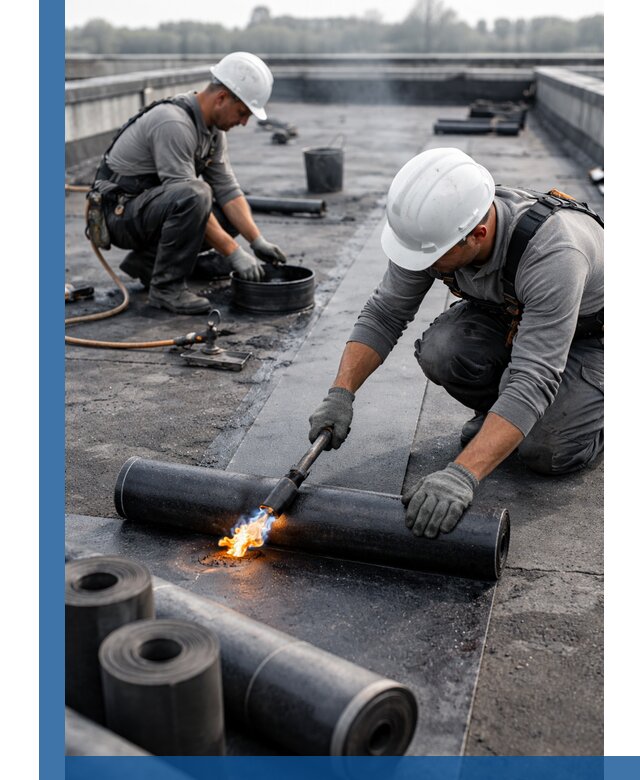 Ремонт рулонной кровли в Клинцах герметизация и восстановление