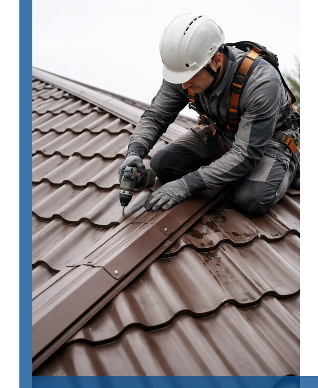 Ремонт металлочерепицы на крыше в Клинцах профессионально