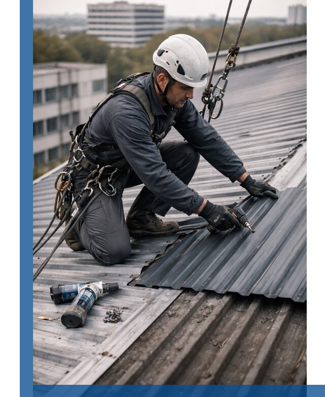 Ремонт профнастила на кровле в Клинцах, работы под ключ