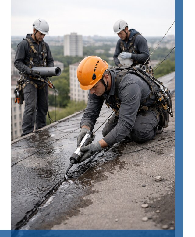 Устранение протечек кровли в Клинцах от 12475 р. | ВЫСОТНИК-Клы