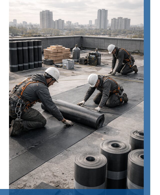 Монтаж мягкой кровли под ключ в Клинцах от 468 р. | ВЫСОТНИК-Клы