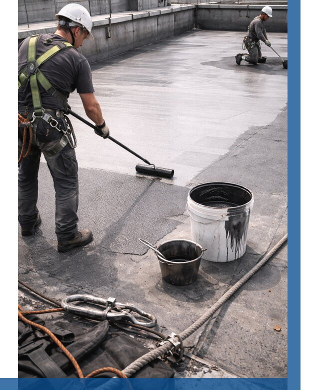 Гидроизоляция кровли жидкой резиной в Клинцах от 520 р. | ВЫСОТНИК-Клы