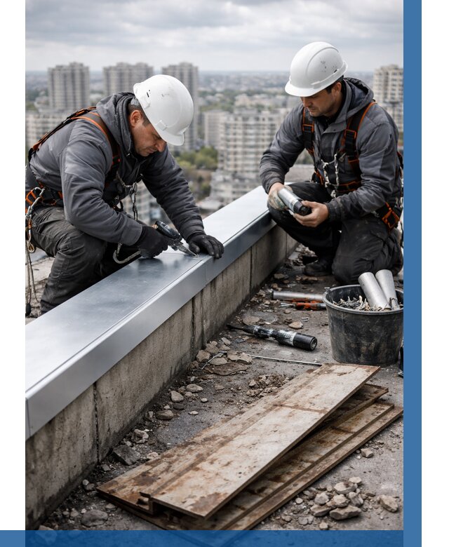 Замена парапетных крышек под ключ в Клинцах от 1248 р. | ВЫСОТНИК-Клы