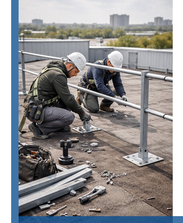 Монтаж кровельного ограждения в Клинцах под ключ с гарантией