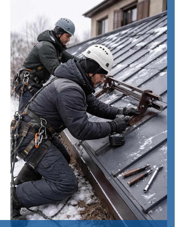 Монтаж снегозадержателей в Клинцах от 468 р. | ВЫСОТНИК-Клы