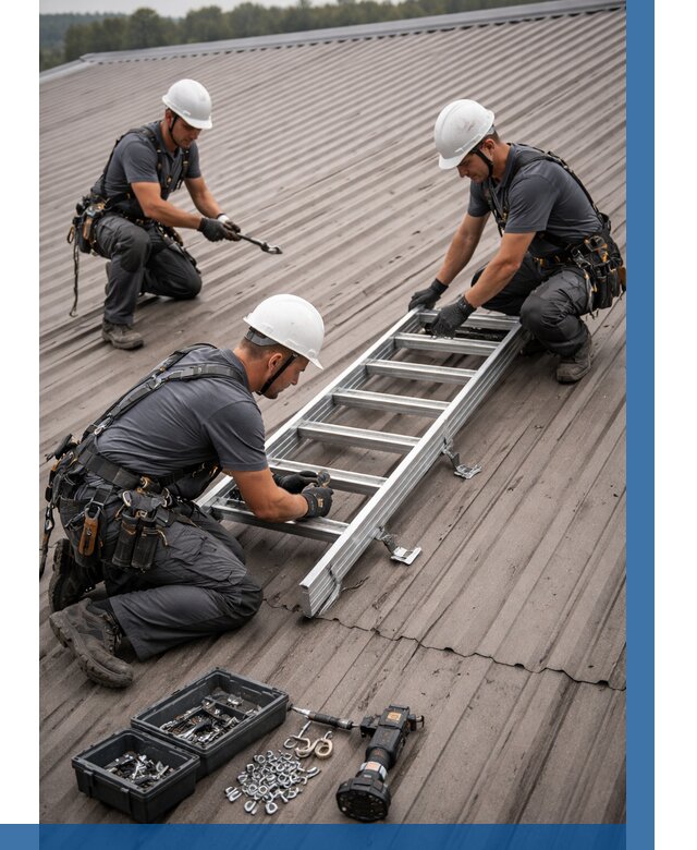 Монтаж кровельной лестницы в Клинцах от 4678 р. | ВЫСОТНИК-Клы