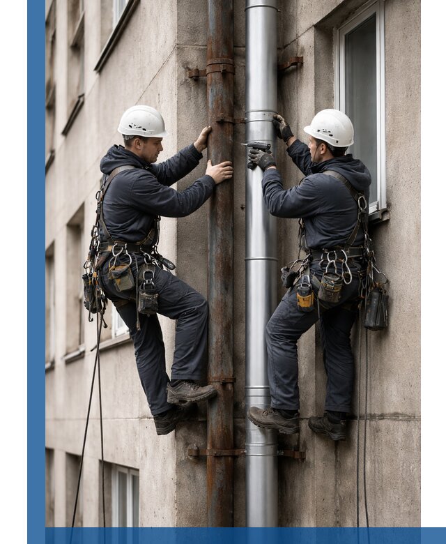 Замена водосточных труб в Клинцах: монтаж и демонтаж под ключ