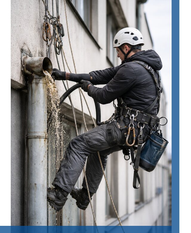 Прочистка водосточных труб в Клинцах от 3639 р. | ВЫСОТНИК-Клы