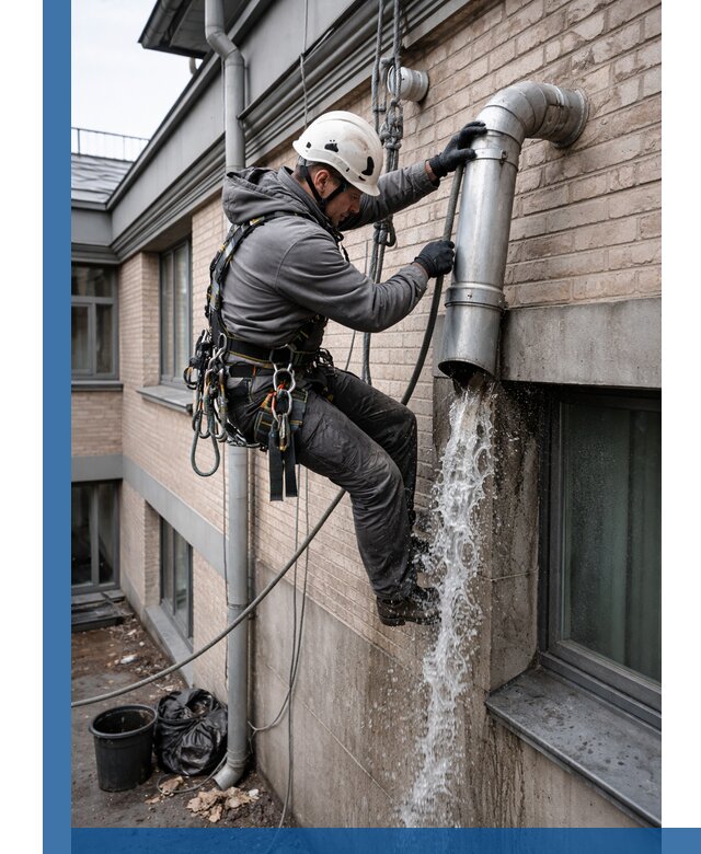 Профессиональная прочистка водосточных труб в Клинцах с гарантией