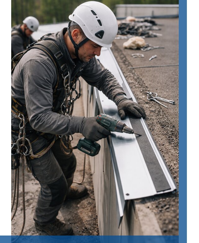 Монтаж капельника на кровле в Клинцах от 312 р. | ВЫСОТНИК-Клы