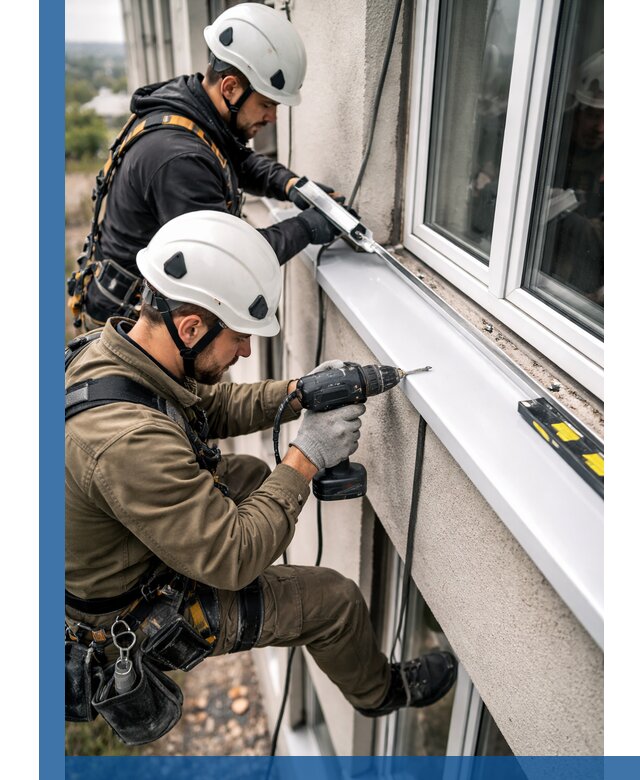 Профессиональный монтаж оконных отливов и отведения воды в Клинцах