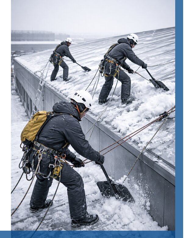 Очистка навесов от снега в Клинцах от 4678 р. | ВЫСОТНИК-Клы