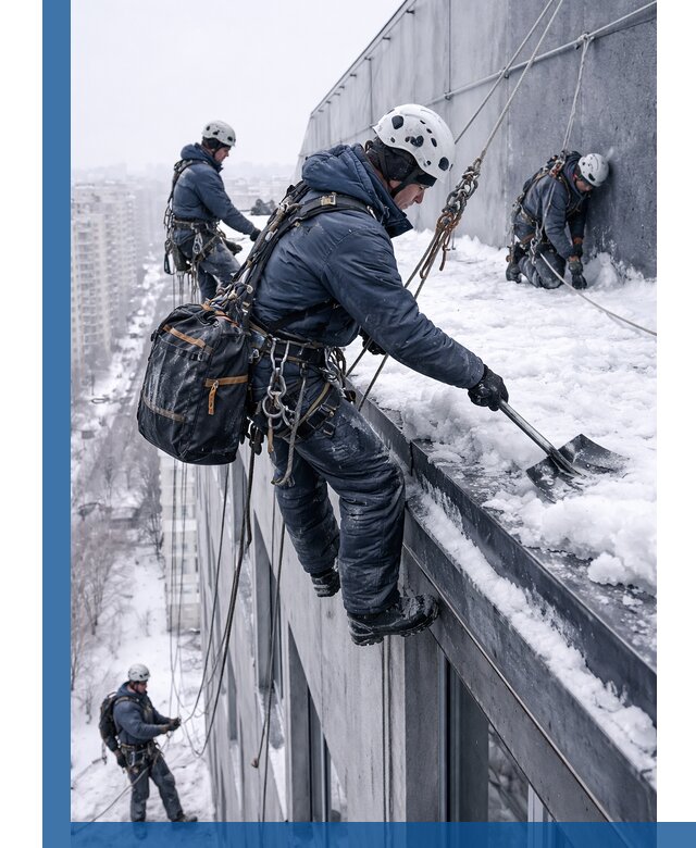 Абонентское обслуживание кровли зимой в Клинцах регулярный уход