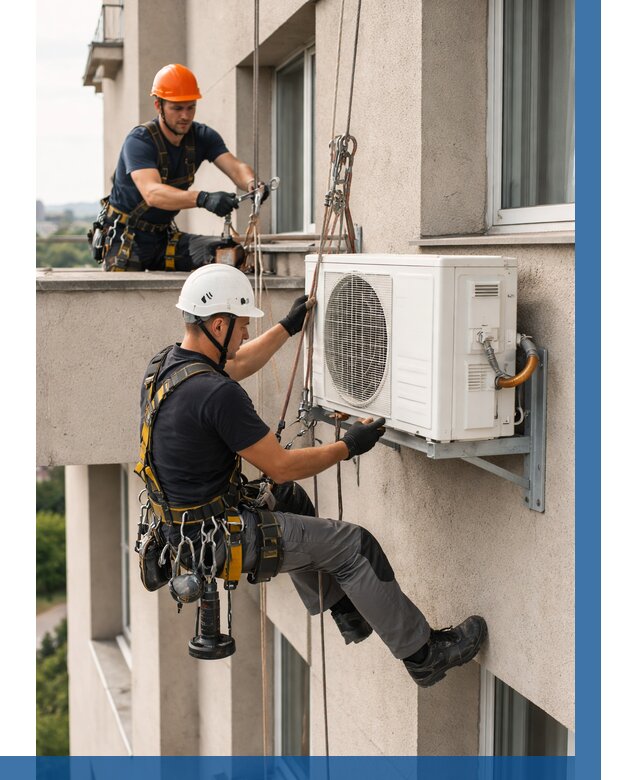 Монтаж внешнего блока кондиционера в Клинцах от 6757 р. | ВЫСОТНИК-Клы