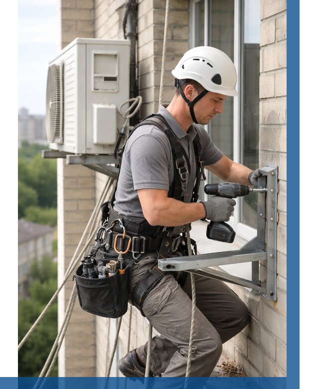 Установка кронштейнов кондиционера в Клинцах от 3639 р. | ВЫСОТНИК-Клы