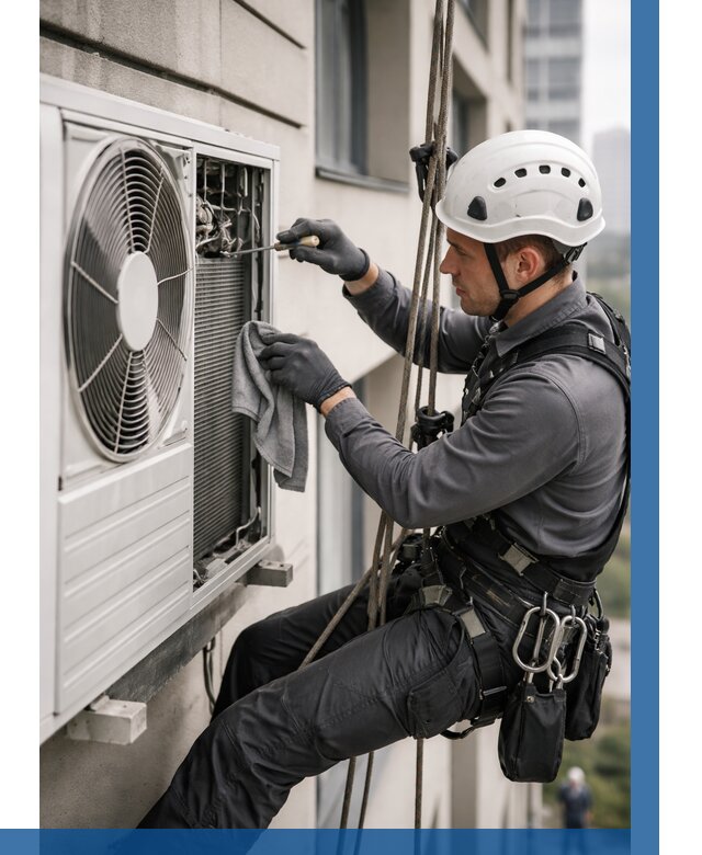 Обслуживание внешнего блока кондиционера в Клинцах от 2807 р.ВЫСОТНИК-Клы