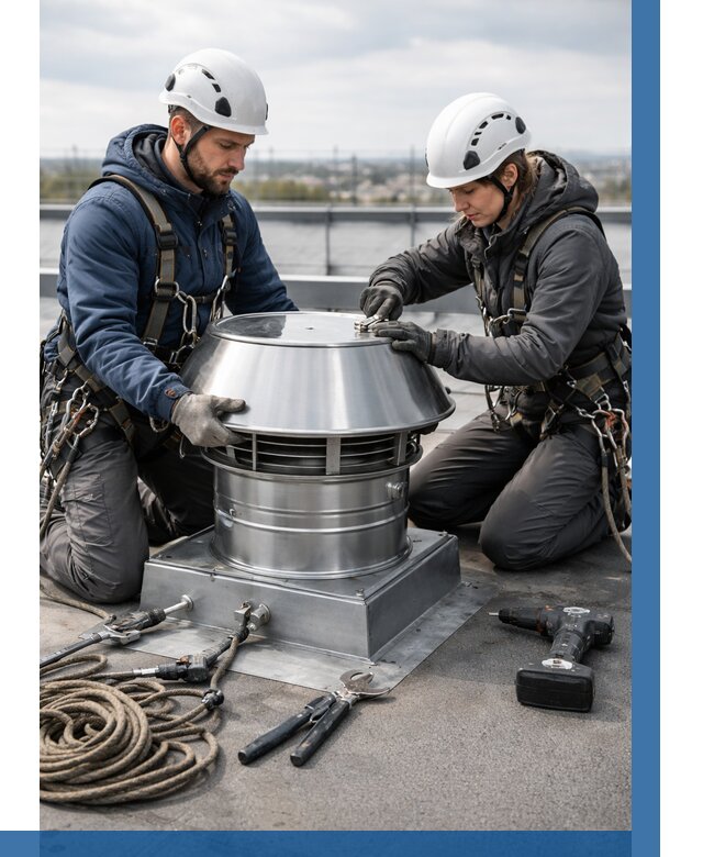 Установка дефлекторов на кровле в Клинцах от 4678 р. | ВЫСОТНИК-Клы