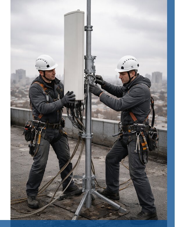 Монтаж антенн связи на крыше в Клинцах от 8837 р. | ВЫСОТНИК-Клы