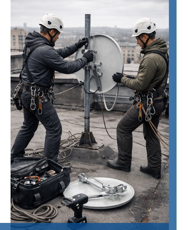 Демонтаж антенн на крыше в Клинцах от 4678 р. | ВЫСОТНИК-Клы