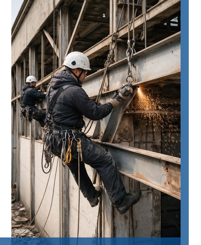 Демонтаж металлоконструкций на высоте в Клинцах от 6757р. |ВЫСОТНИК-Клы