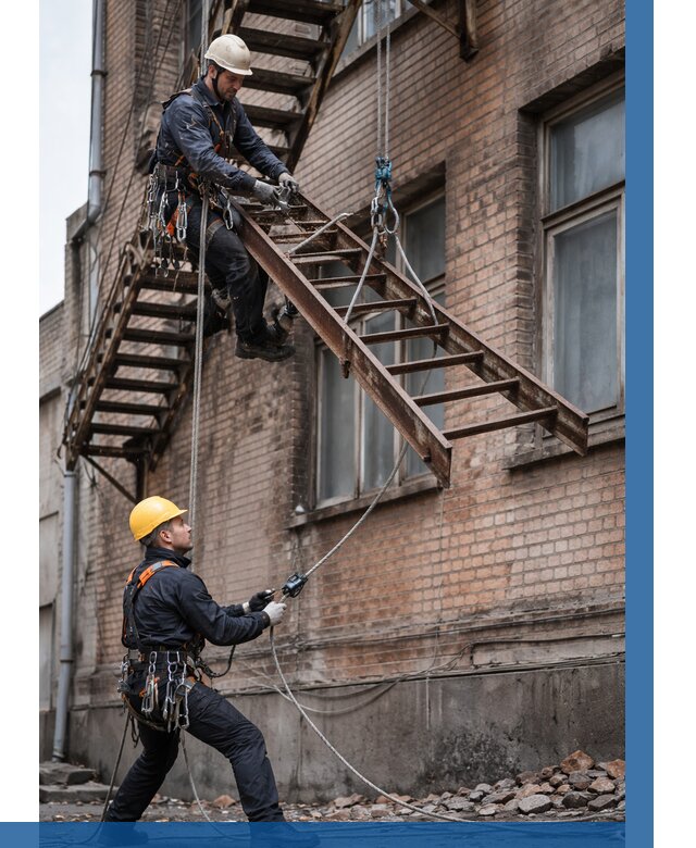 Демонтаж пожарной лестницы в Клинцах от 12475 р. | ВЫСОТНИК-Клы